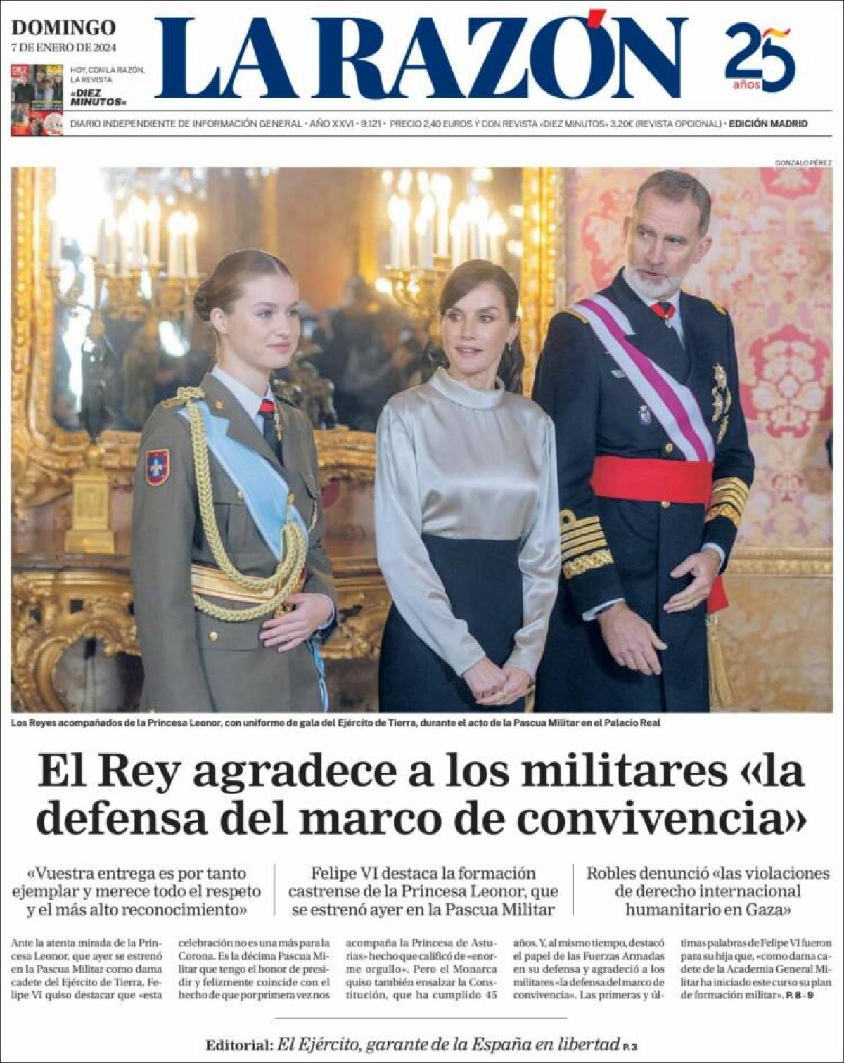 Les portades dels diaris de diumenge 7 de gener de 2024