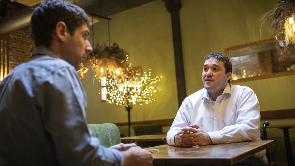 David Bonvehí durant l'entrevista amb Nació - Hugo Fernández