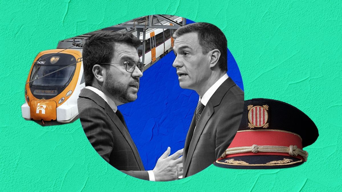 Il·lustració de Pere Aragonès i Pedro Sánchez - Núria Garrido