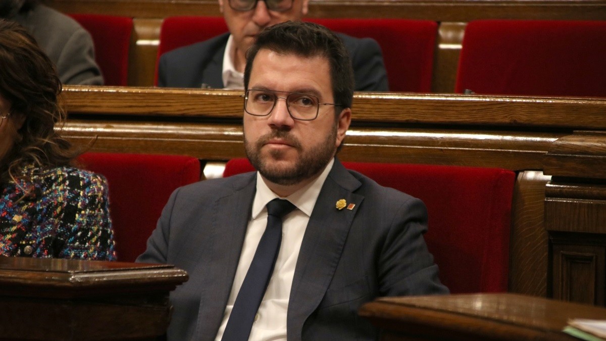 Pere Aragonès, aquest dimecres al Parlament. - ACN