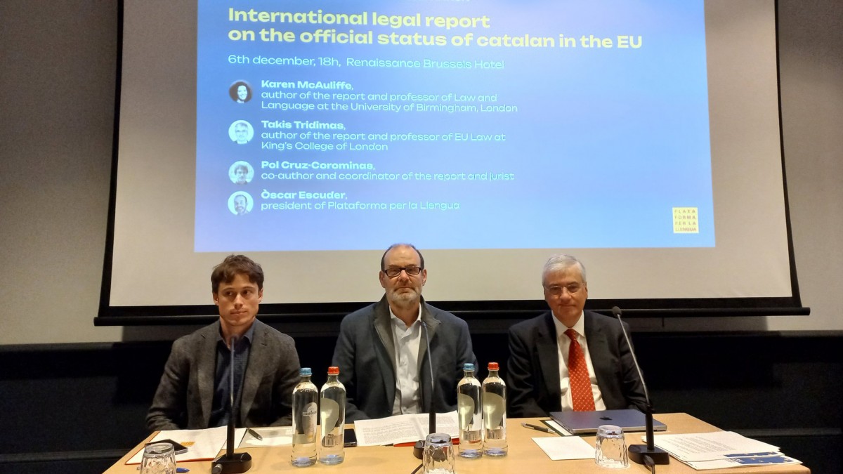 Plataforma per la Llengua defensa que «no hi ha cap impediment legal» per l'oficialitat del català a la UE
