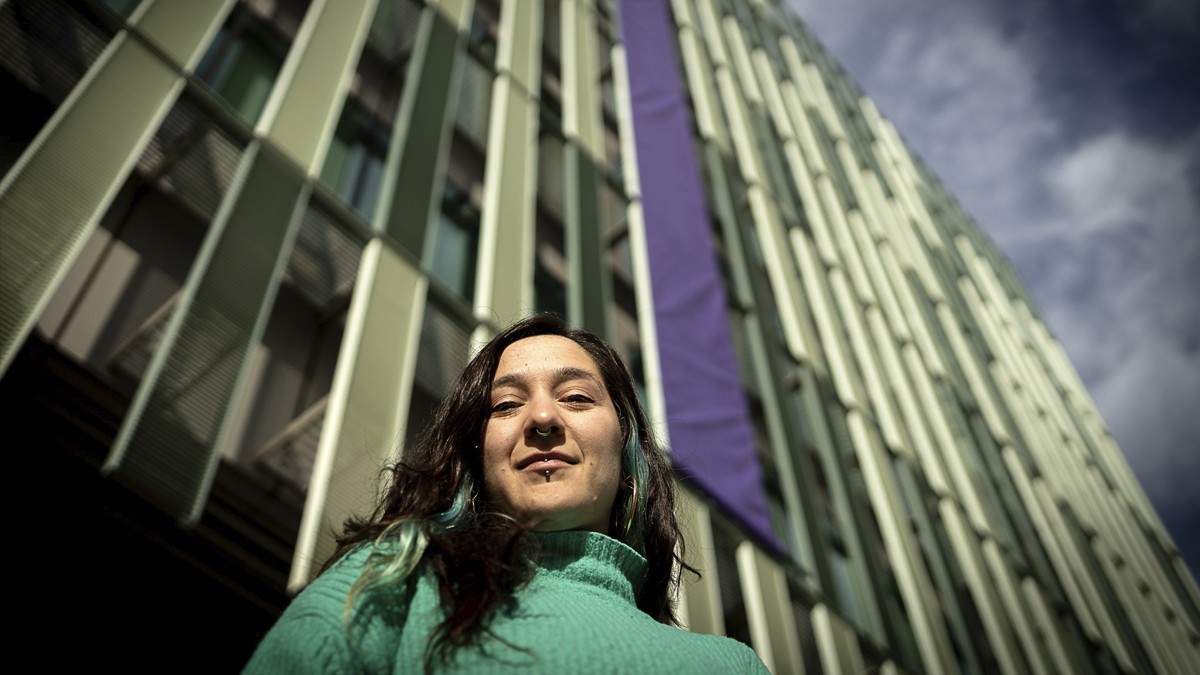 Anna Sala, durant l'entrevista amb Nació - Hugo Fernández