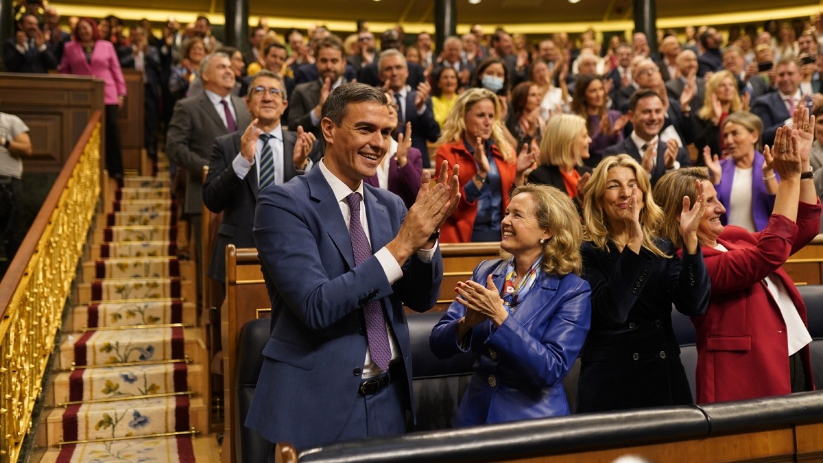 Pedro Sánchez, després de ser investit president - Frederic Esteve