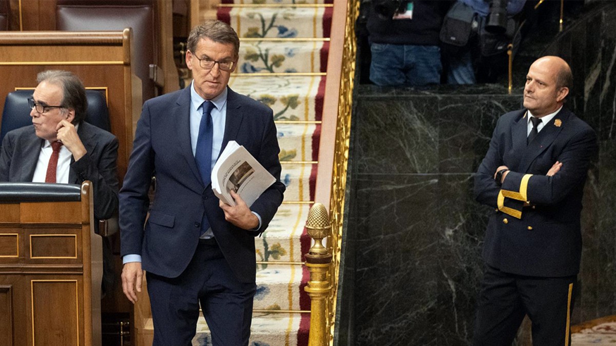 Feijóo, durant el ple d'investidura al Congrés - Eduardo Parra/EP