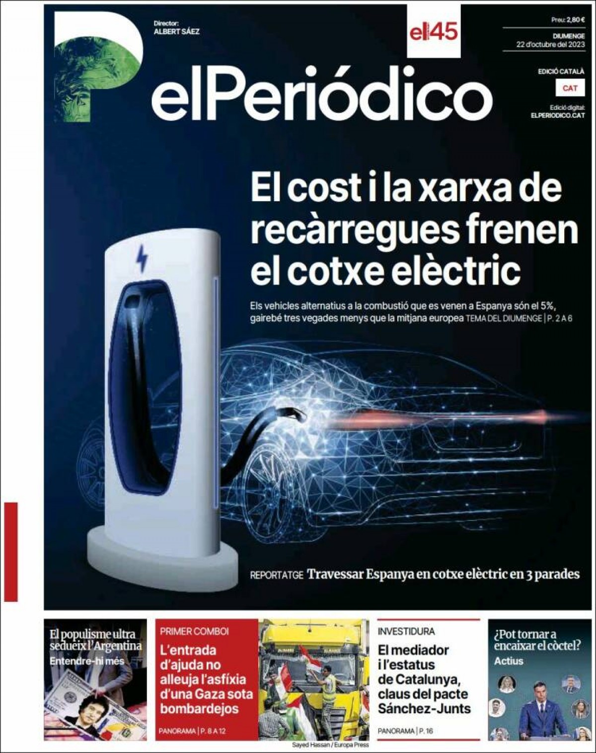 Les portades dels diaris de diumenge 22 d'octubre de 2023