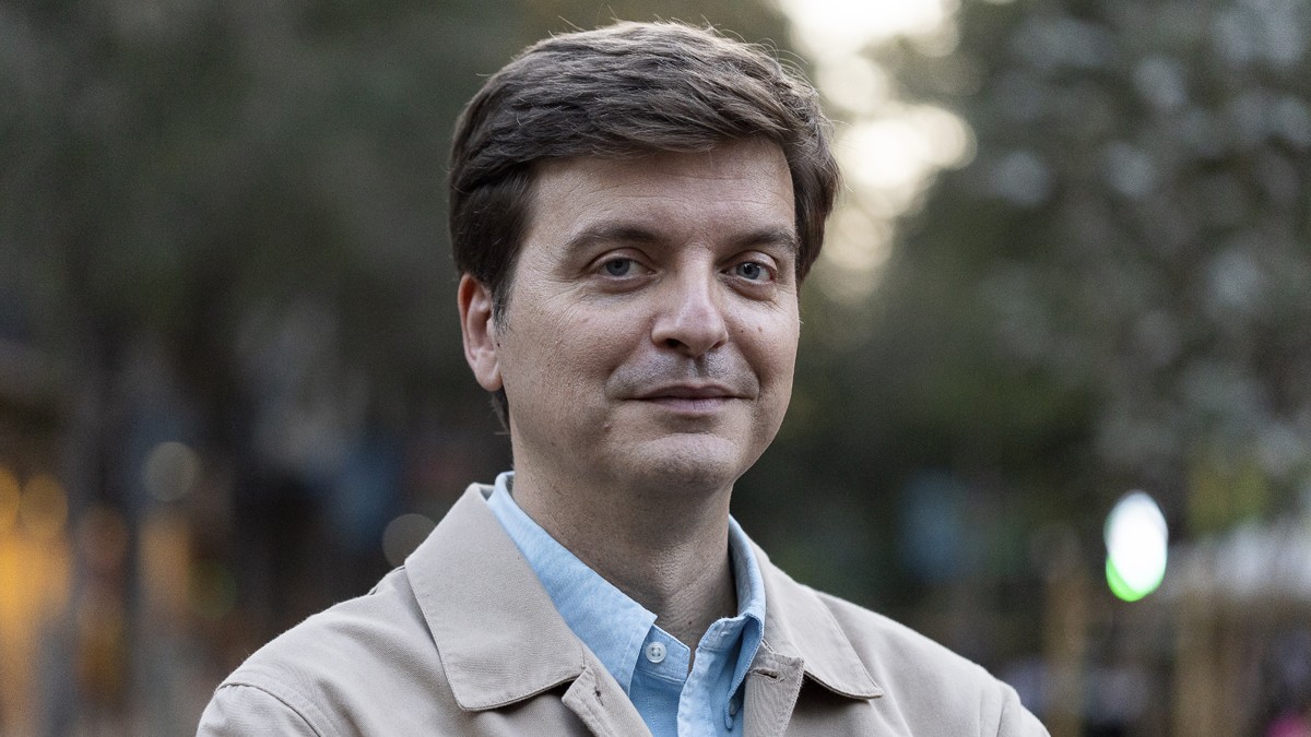 Marc Giró durant l'entrevista amb Nació - Hugo Fernández 