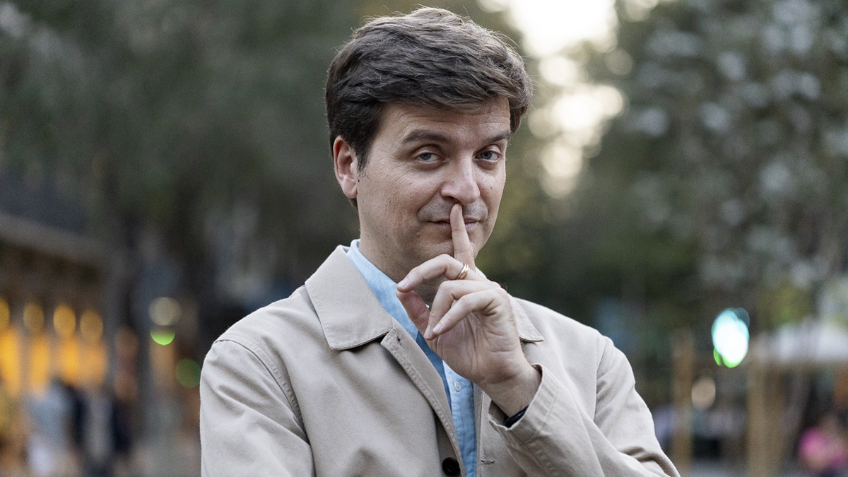 Marc Giró durant l'entrevista amb Nació - Hugo Fernández 