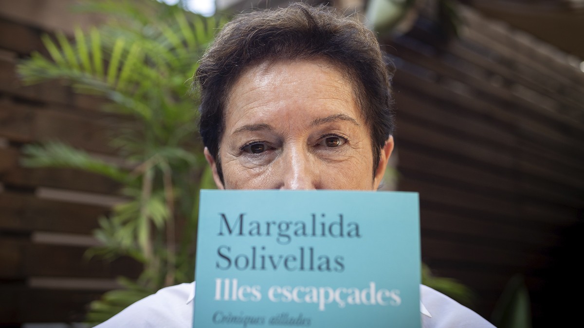 Margalida Solivellas durant l'entrevista amb Nació - Hugo Fernández 