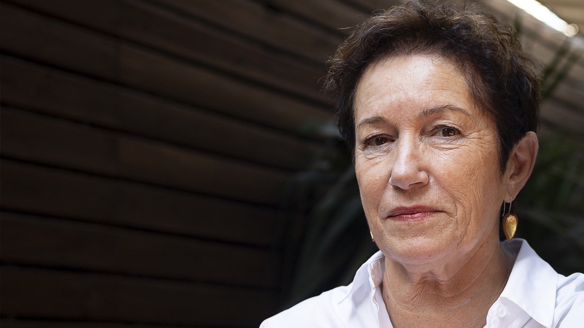 Margalida Solivellas durant l'entrevista amb Nació - Hugo Fernández 