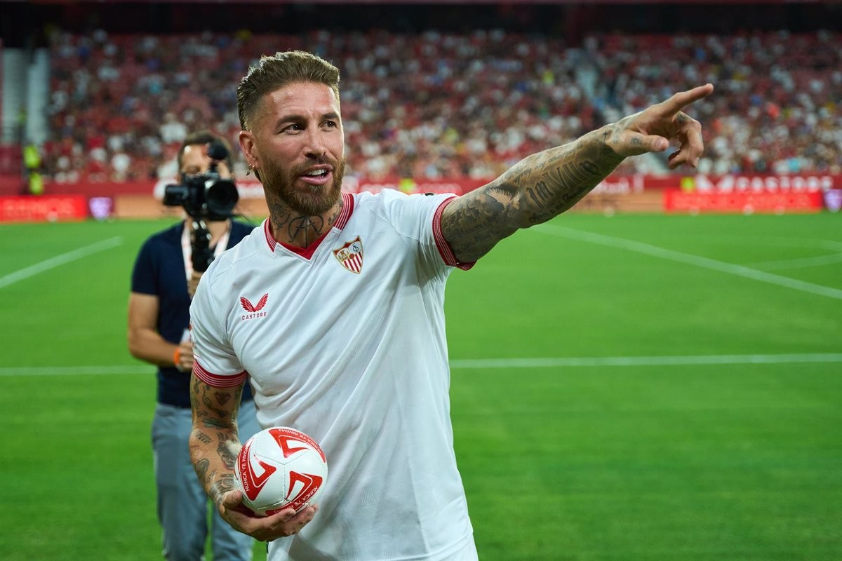 Ramos, en la presentació amb el Sevilla FC - Europa Press