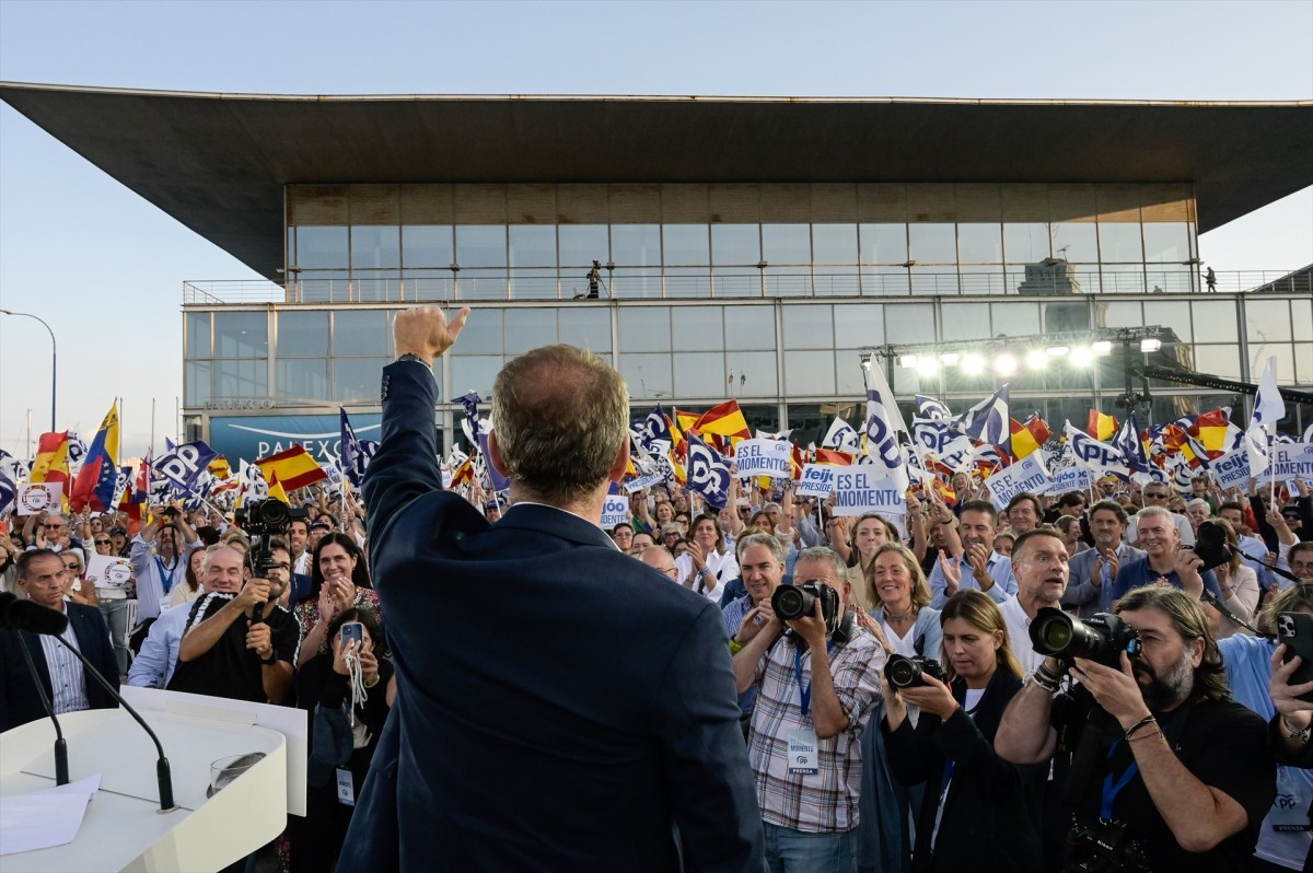 Alberto Núñez Feijóo, durant l'acte de final de campanya del 23-J - EP