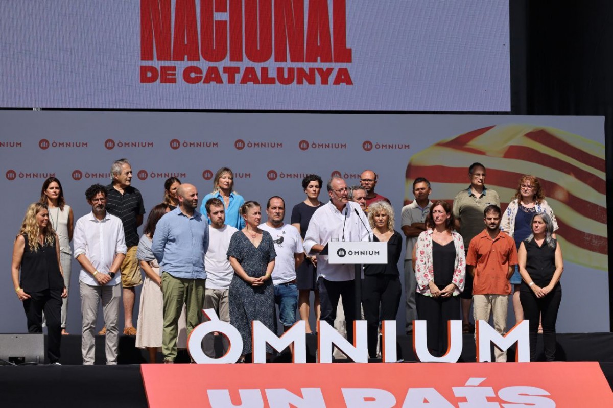 L'acte d'Òmnium Cultural ha centrat el matí de la Diada del 2023. - Hugo Fernández