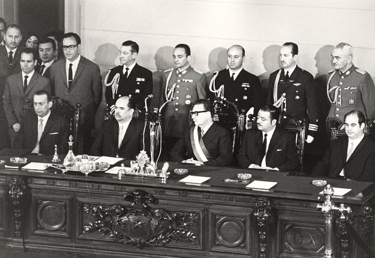 Salvador Allende amb ministres del seu govern - Biblioteca del Congreso