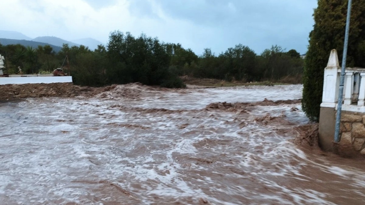 Les inundacions a Alcanar aquest diumenge - S.B.