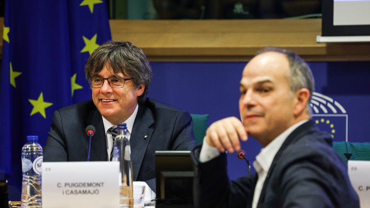 Carles Puigdemont i Jordi Turull, a Brussel·les en una imatge d'arxiu. - Junts