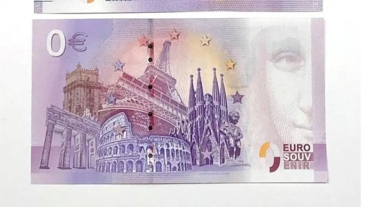 Aquest és el bitllet de zero euros reconegut pel Banc Central Europeu 
