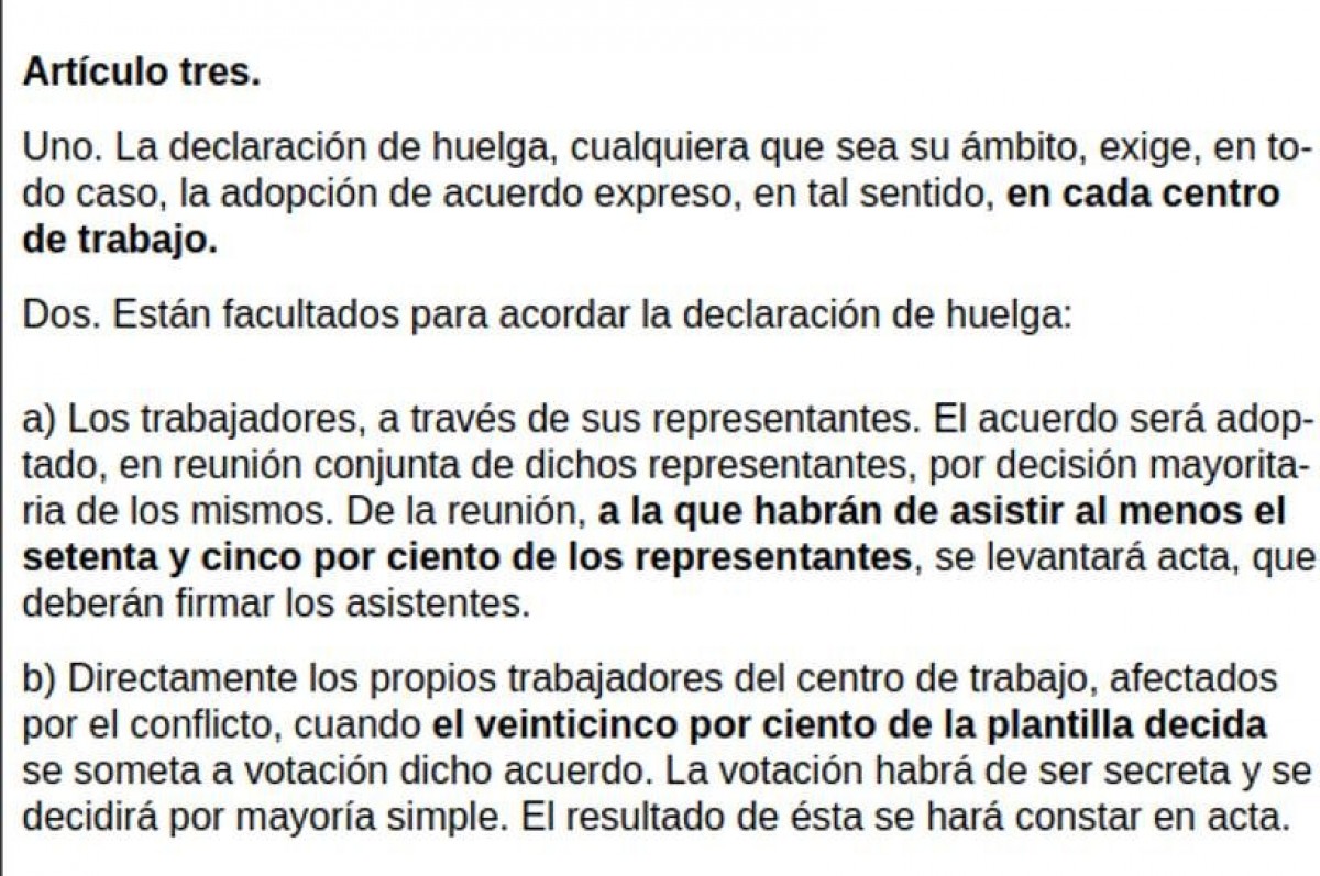 Article 3 del Reial decret llei 17/1977 sobre relacions de treball - 