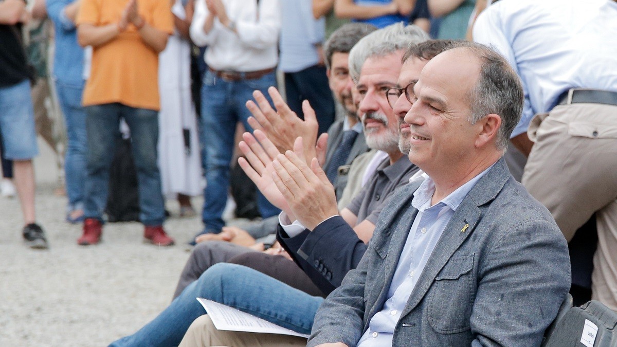 Jordi Turull, en l'arrencada de campanya de Junts. - Junts