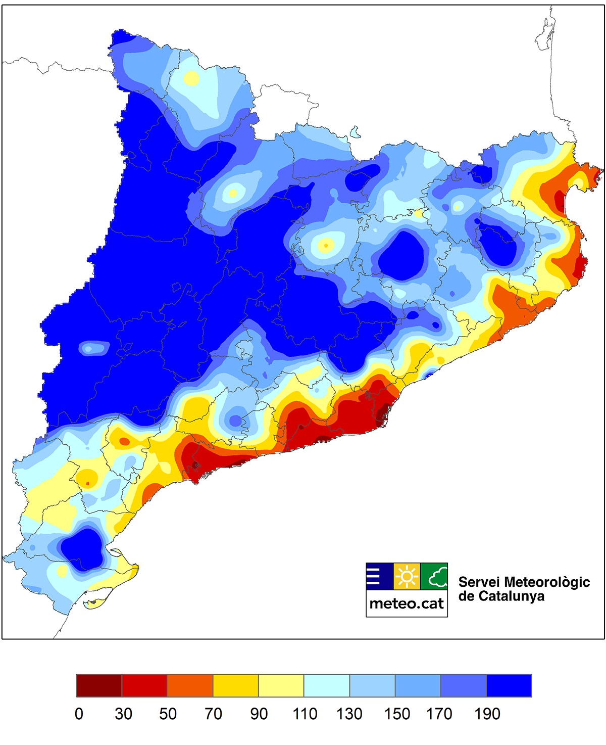 Un juny amb molta pluja (excepte al litoral)