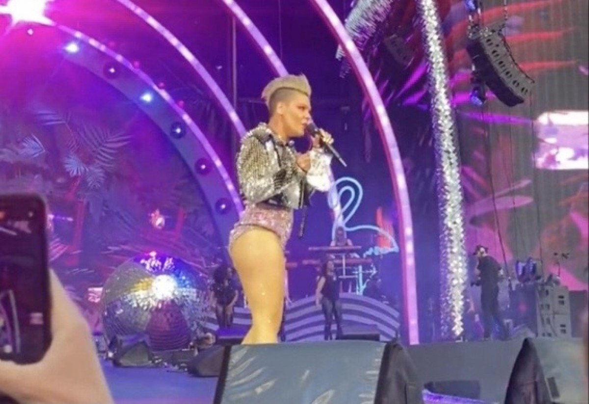 Una fan li llança les cendres de la seva mare a la cantant Pink durant un concert 