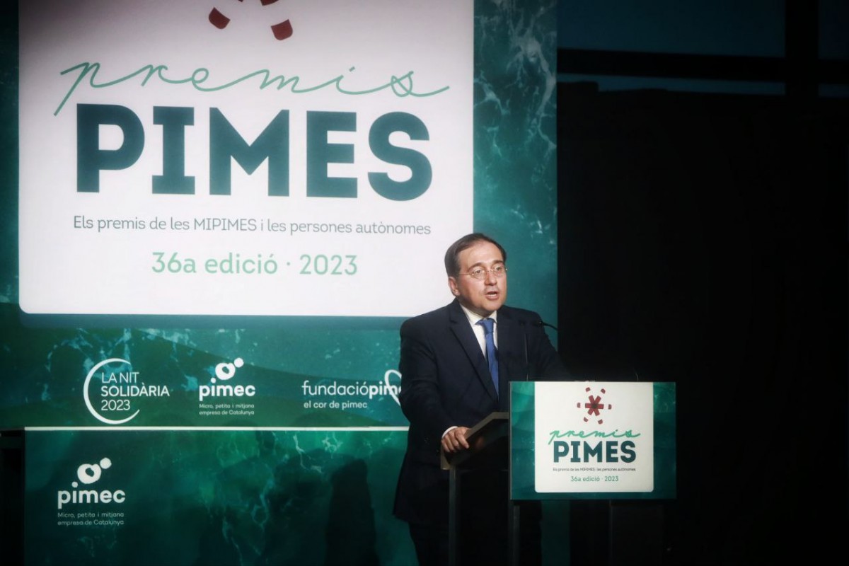 José Manuel Albares, al sopar anual de Pimec. - Hugo Fernández