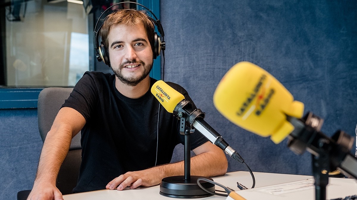 Ricard Ustrell, durant una entrevista amb Nació - Adrià Costa