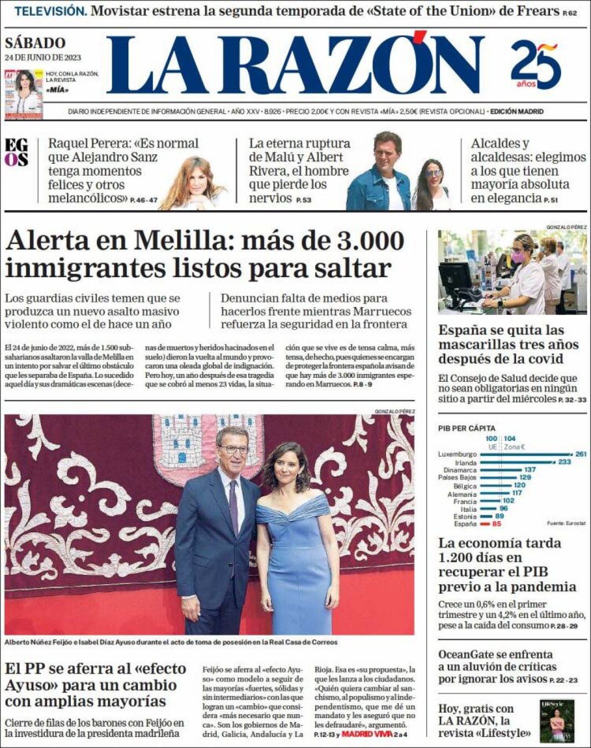 Les portades dels diaris de dissabte 24 de juny de 2023