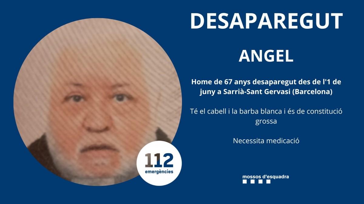 Troben l'home de 67 anys que havia desaparegut a Barcelona fa 18 dies