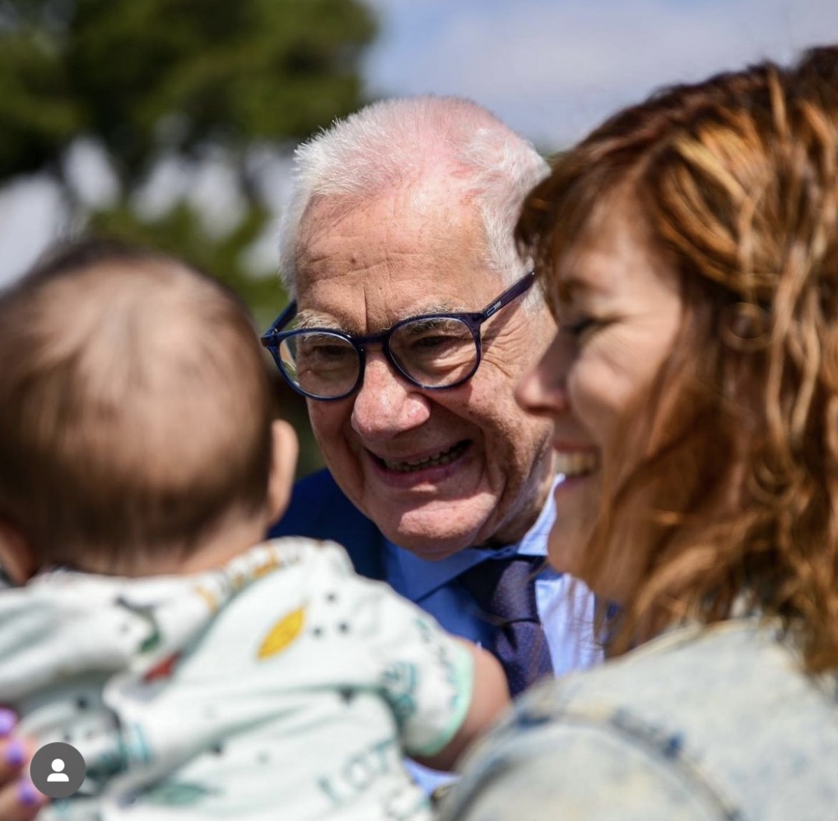 Elisenda Alamany, la seva filla, i Ernest Maragall - Marc Puig (ERC)