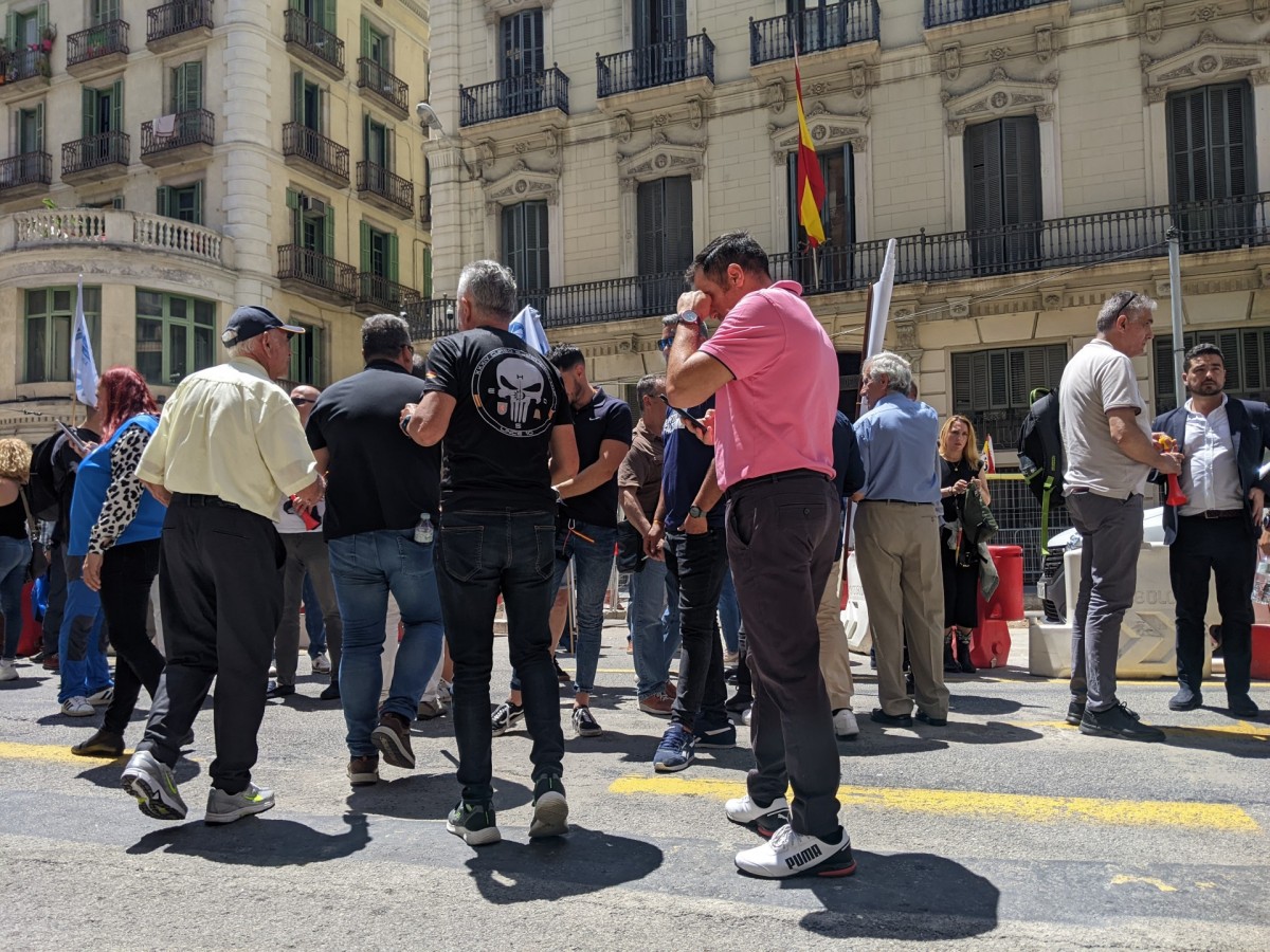 La policia escenifica l’enyor al procés al laberint de Via Laietana