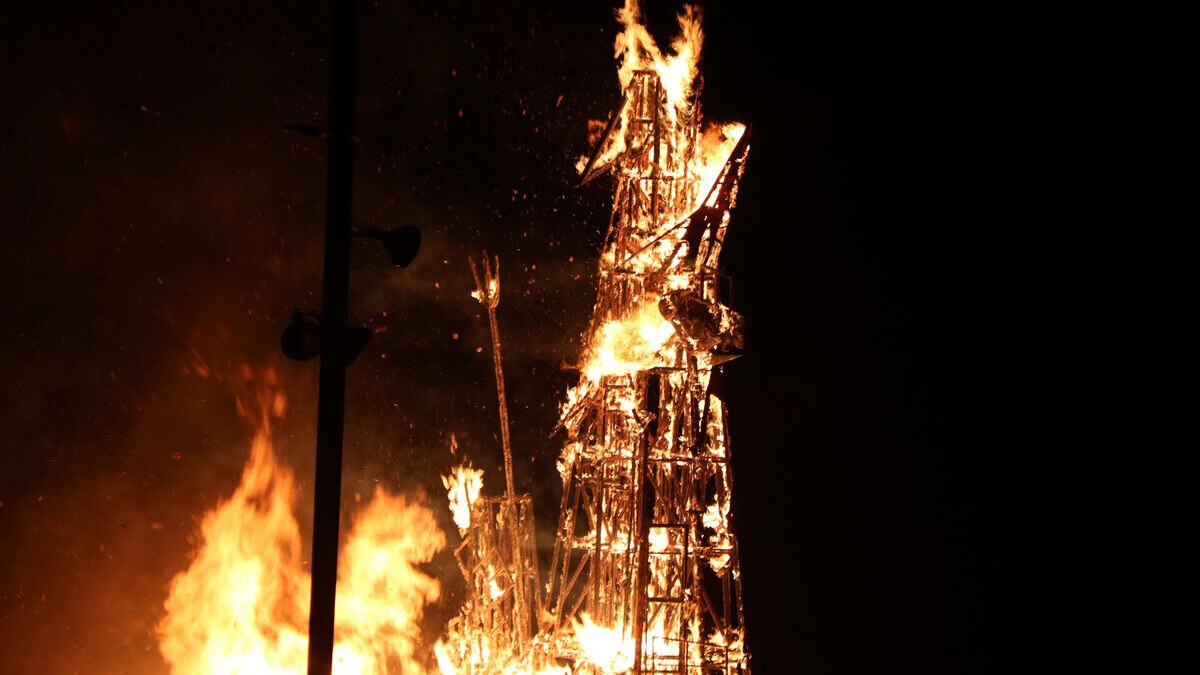 Detall de la Cremada del Dimoni de Badalona aquest dimecres - Gemma Sánchez / ACN Detall de la Cremada del Dimoni de Badalona aquest dimecres