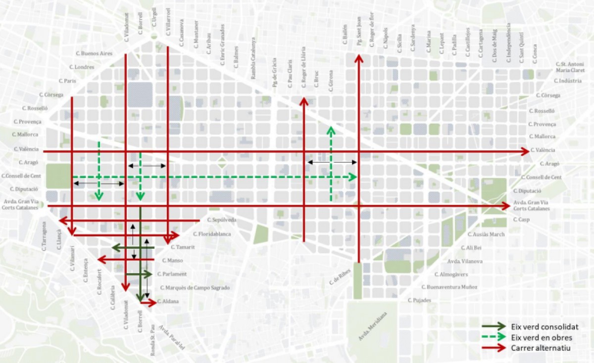Dibuix de les vies de l'Eixample analitzat - Ajuntament de Barcelona