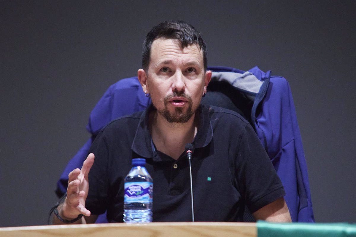 Pablo Iglesias, aquest dissabte, a Saragossa - EP