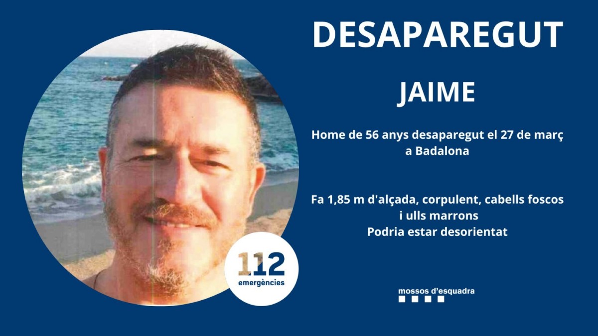 Els Mossos busquen un home desaparegut a Badalona