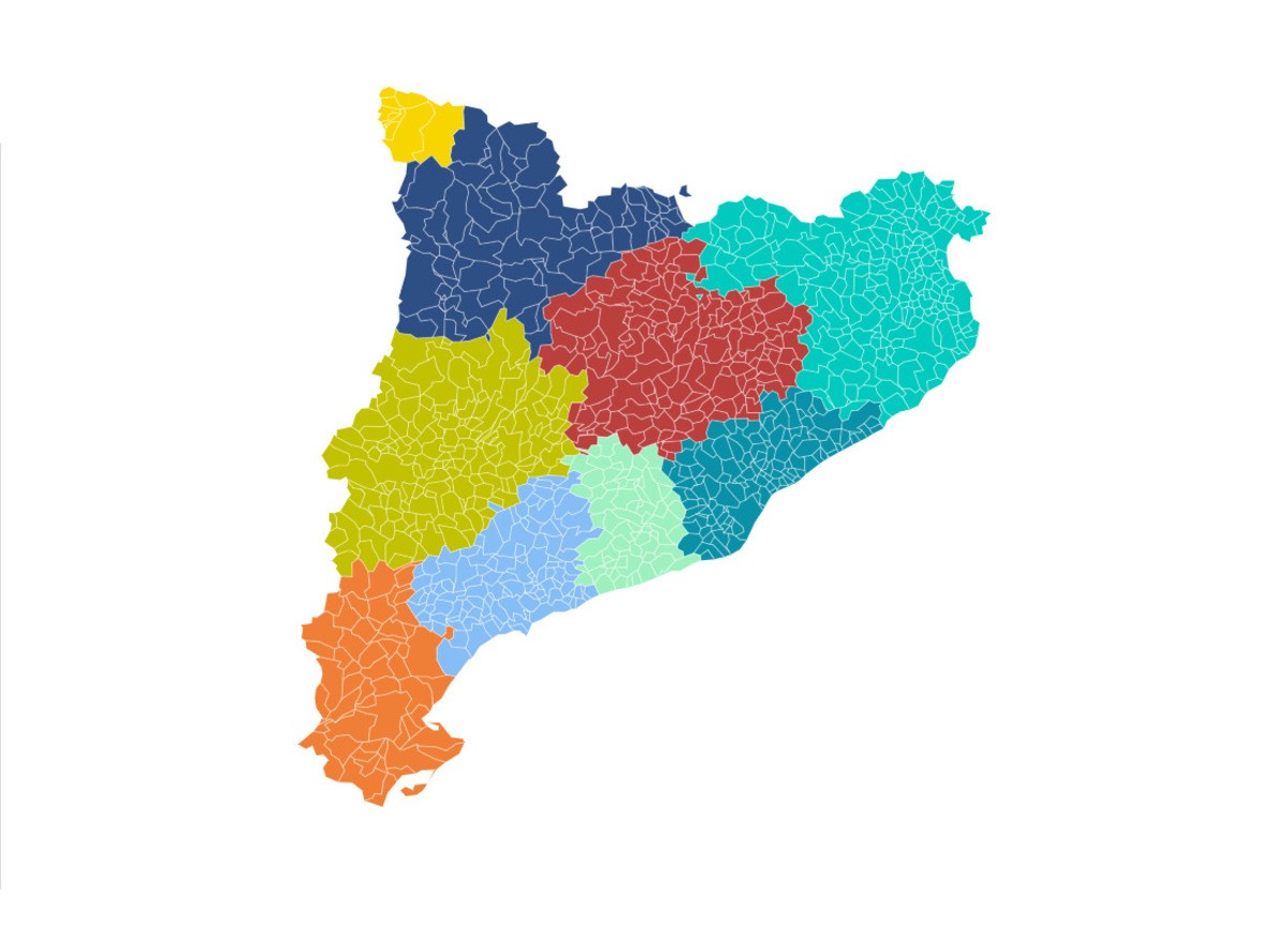 El mapa definitiu per entendre les vegueries de Catalunya: a quina vius?