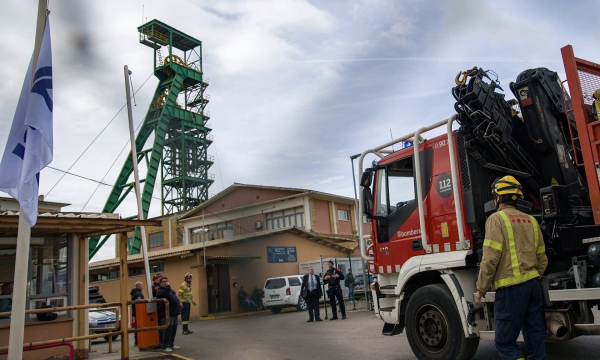 Nova alarma a Súria: traslladen a l'hospital un miner ferit per l'impacte d'una pedra