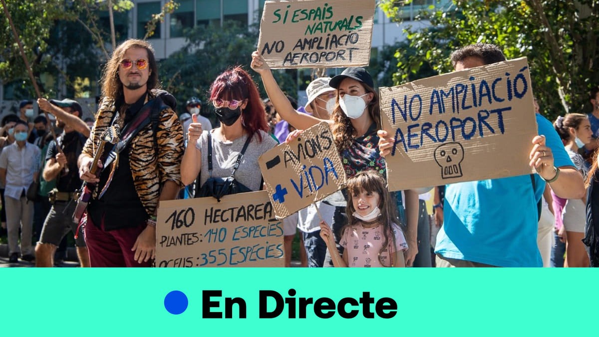 Deu mil persones es concentren a Barcelona per exigir a la Moncloa i la Generalitat que aturin completament el projecte d'ampliació del Prat - Gala Espín