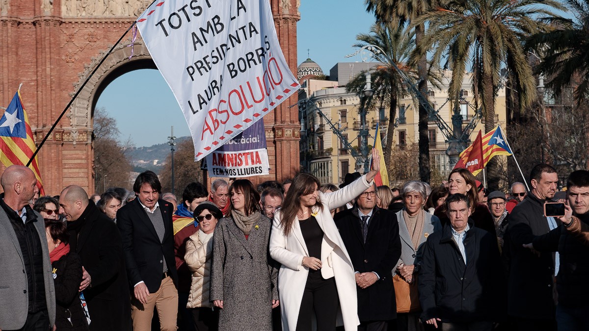 Laura Borràs arribant al TSJC. - Adrià Costa