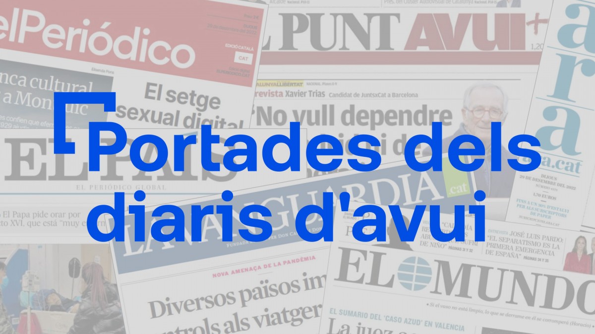 Les portades dels diaris de dissabte 19 d'agost de 2023