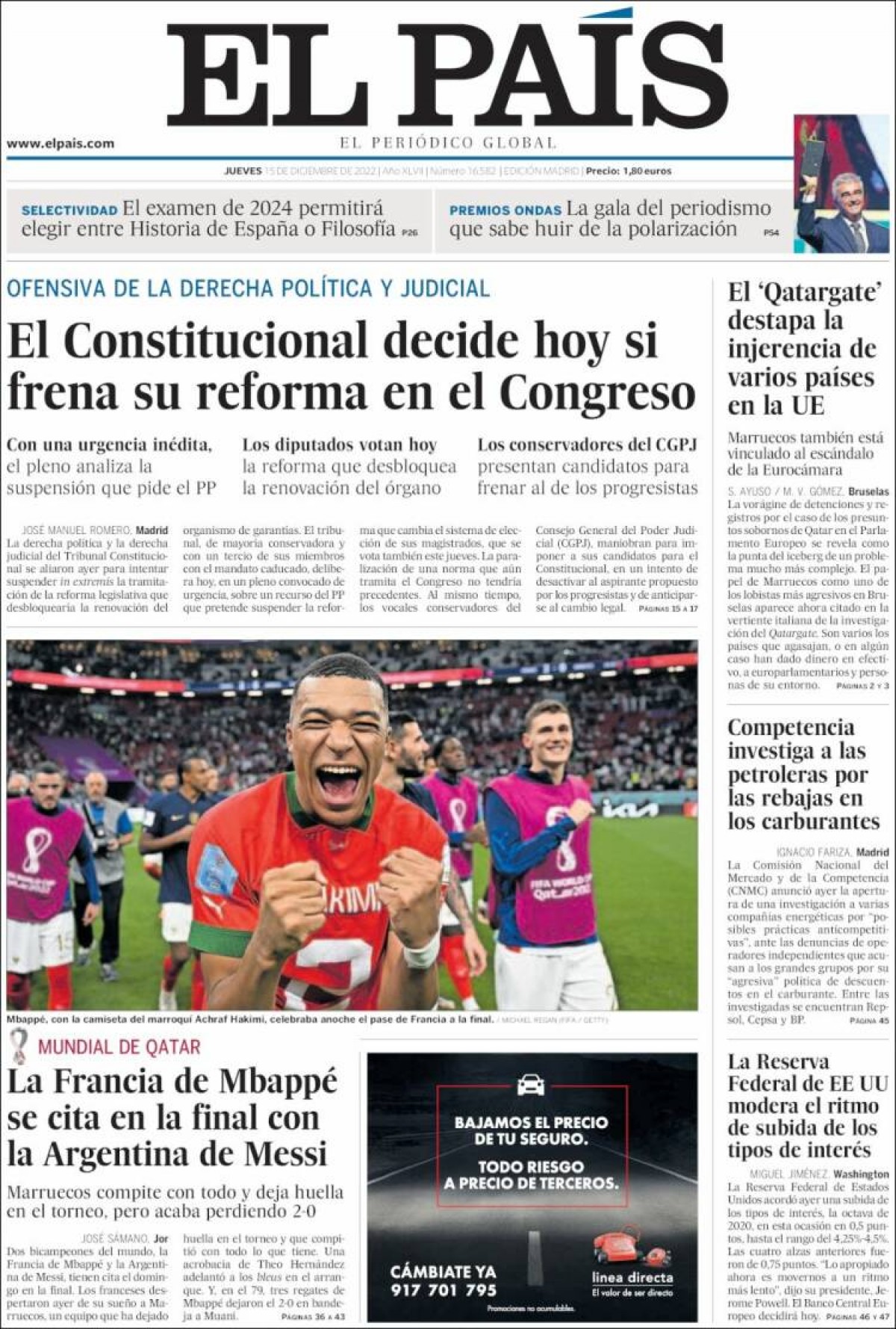 Portades | «Barcelona multarà els gossos deslligats a finals de 2023», a l'«Ara»