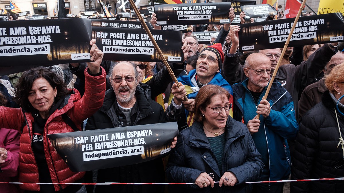 L'ANC ha aplegat milers de manifestants contra la reforma del codi penal. - Adrià Costa