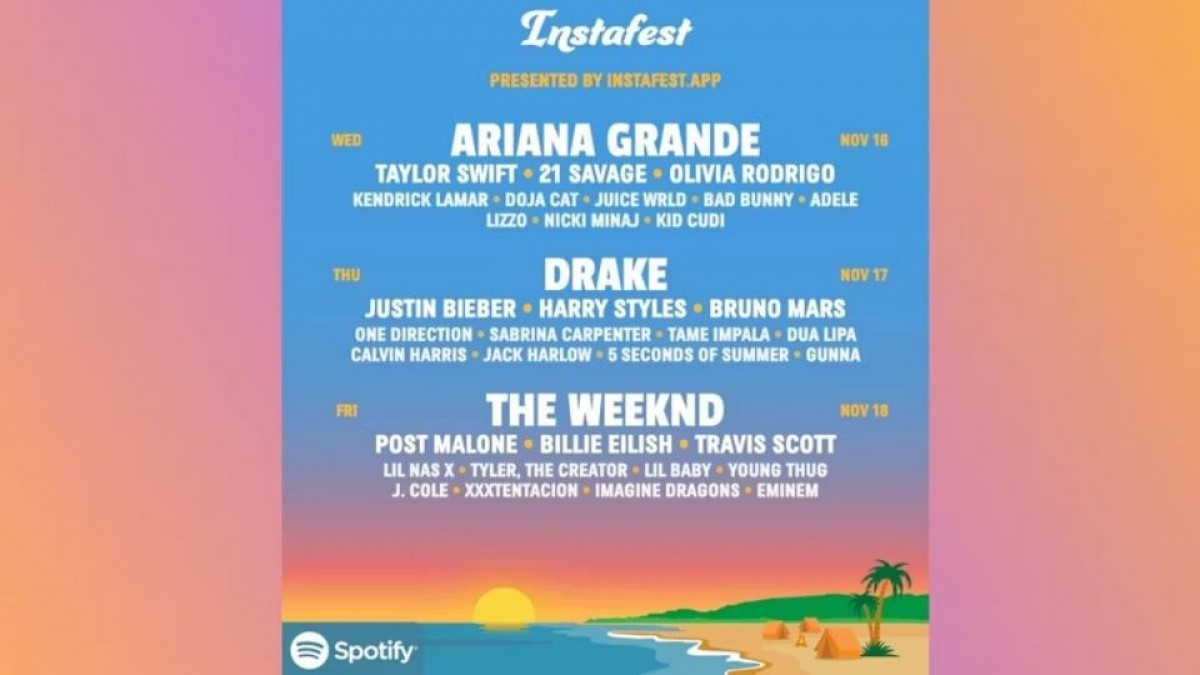 Instafest: així pots generar el cartell del festival dels teus somnis d'acord amb Spotify