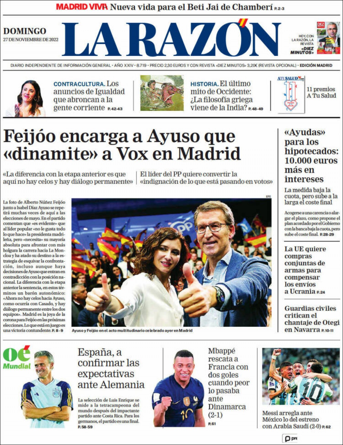 27/11/22 - La Razón