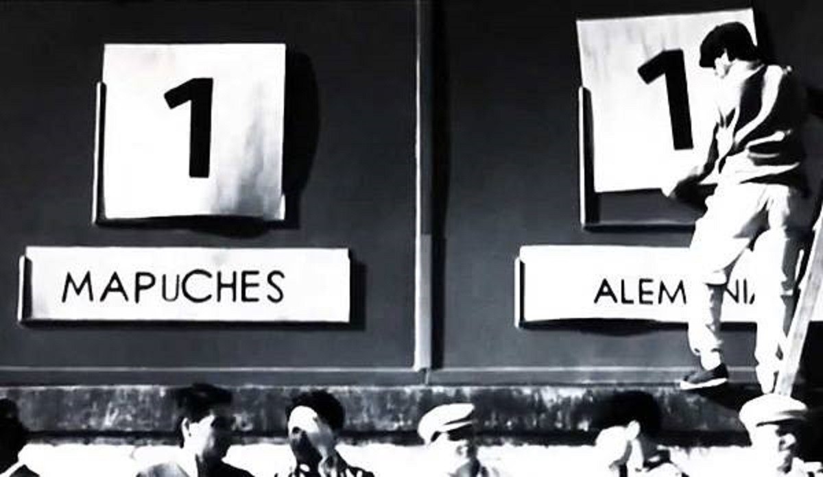 Imatge del marcador de la final del Mundial de la Patagònia 1942 que va enfrontar a Alemanya amb la selecció maputxe - @JaimeRojinegro