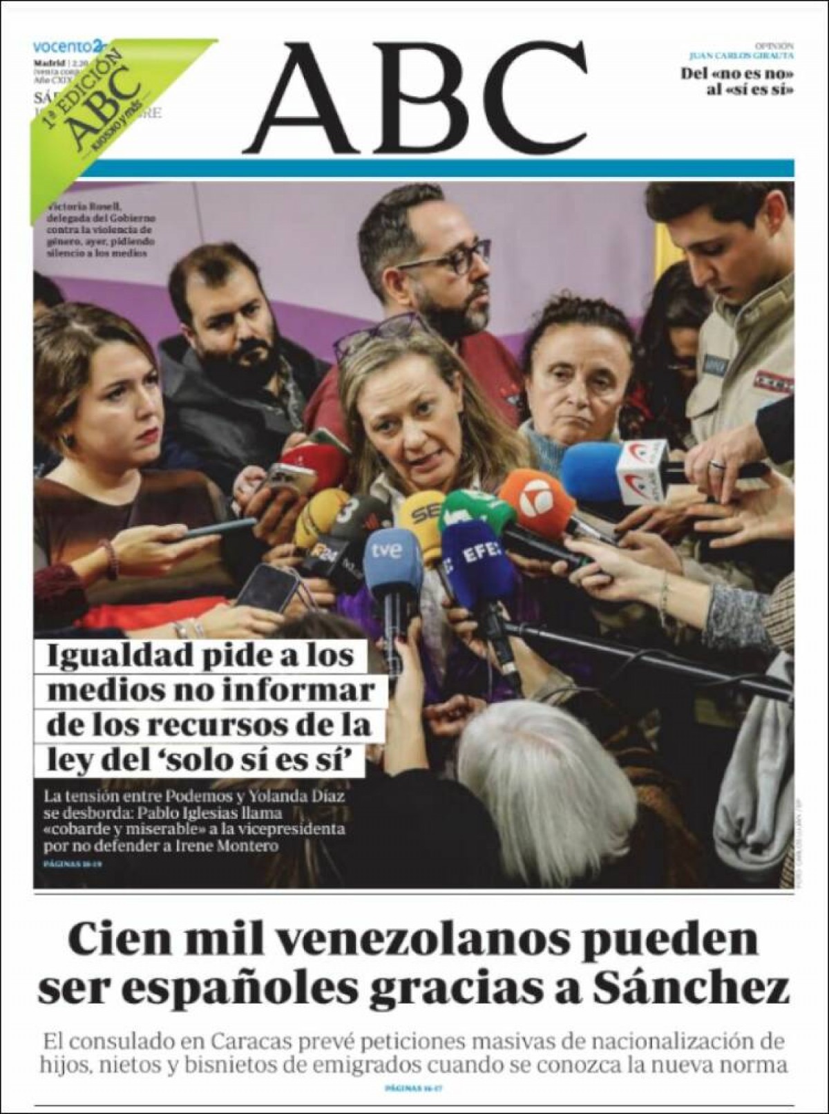 Portades | «Els desacords sobre les compensacions posen en risc la Cimera del Clima», a «La Razón» 