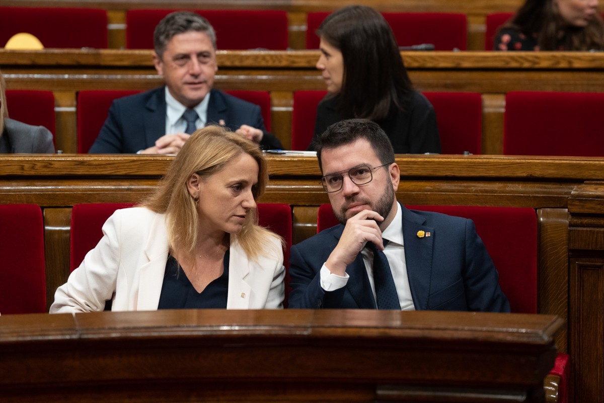 Natàlia Mas i Pere Aragonès en una imatge d'arxiu. - EP