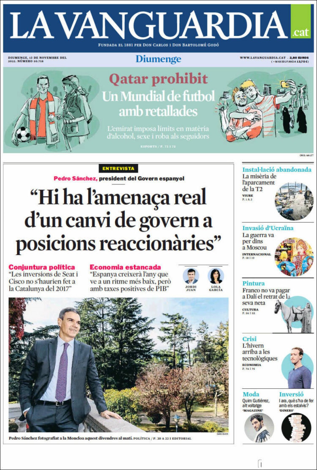Portades | «Qatar, el Mundial de la vergonya», a l'«Ara» 