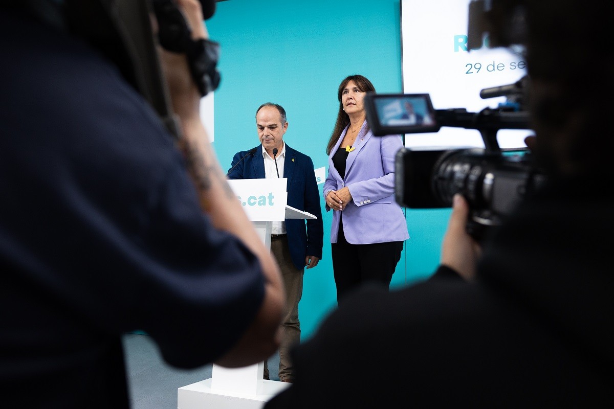 Turull i Borràs, en una compareixença conjunta. - Junts