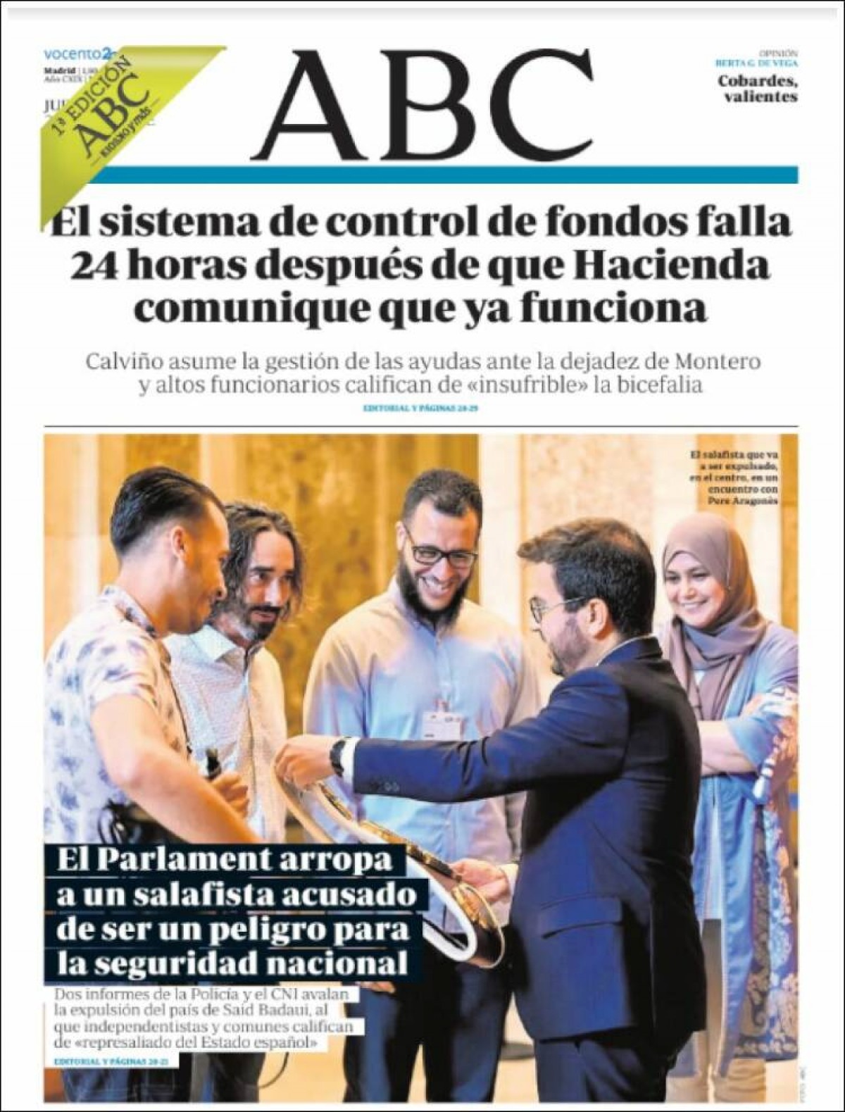 Portades | «La banca preveu allargar la hipoteca a les famílies amb rendes més baixes», a «La Vanguardia» 