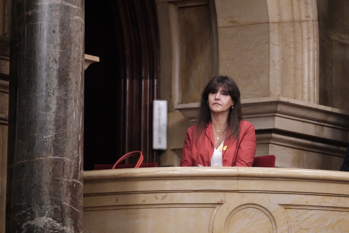 Laura Borràs, aquest dimecres al ple.  - Adrià Costa